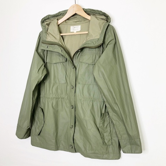 Current / Elliot Army green the boyfriend, windbreaker, hooded utility jacket - Picture 9 of 15